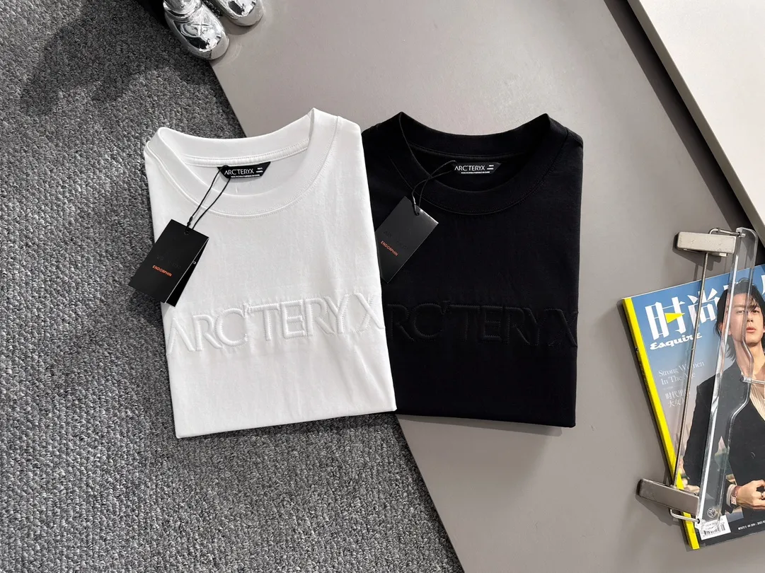 ARC TERYX 2025New Arrival logo Same Style t 100％ 32 ：White Size：XS S M L